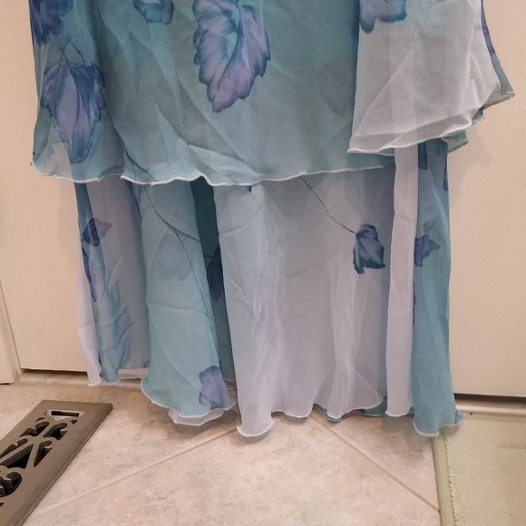 Sleeveless Maxi Dress, Blue Ombre, Vintage (late 90s) Regine Los Angeles - S - Picture 9 of 16